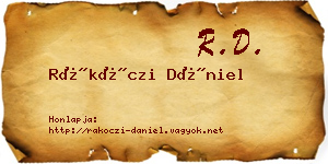 Rákóczi Dániel névjegykártya